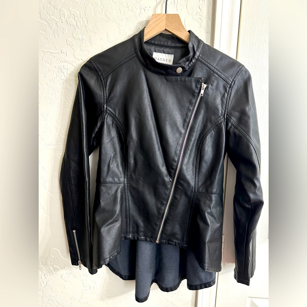 HAYDEN Vegan Leather Moto Jacket Size Small